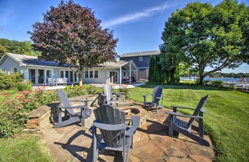 Sister Lakes House | Benton Harbor Lake House with Dock and Fire Pit!