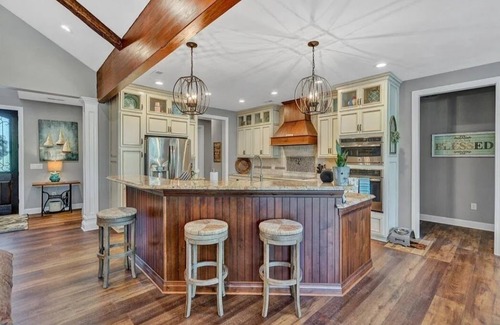 Westlake Corner House | BEST location on Smith Mtn lake! Waterfront home w POOL & Dock in no wake zone.