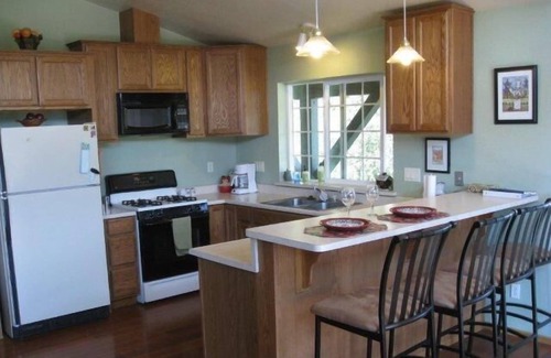 Mount Shasta Cottage | Best views of the mtn and a private creek! Farm fresh veggies and eggs too.
