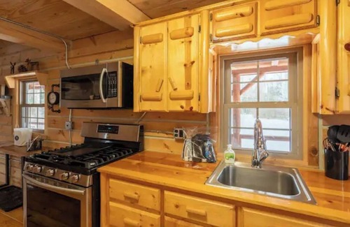 Thompsonville Cabin | Betsie River Log Cabin near Crystal Mountain!