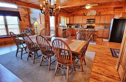 West Jefferson Cabin | Big Ashe View-Open for Bookings! Views, Wi-Fi, Pool Table, Hot Tub