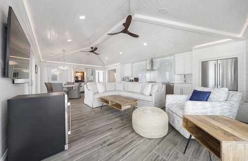 Crystal Beach House | Big House by the Sea - Beach Front Home with Large Private Pool, Theater & Bar