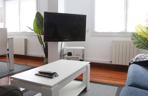 Portugalete Apartment | Bizkaia Bridge with Terrace and Views of the Estuary