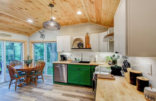 Charter Hills Cabin | Black Bear Shack and Sauna - Beech Mountain modern A Frame, sauna