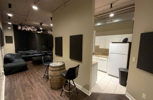 Old Market Apartment | Blackout Themed Residence in the Prime Heart of Omaha’s Old Market!