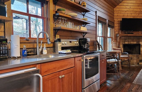 Cheshire Cabin | Blue Jay’s Perch | Cabin w/Loft + Jetted Tub + Biltmore Pass