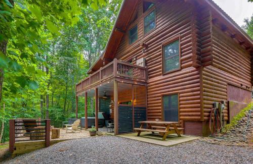 Ridges Over the Lake House | Blue Ridge Log Cabin with Hot Tub and Game Room!