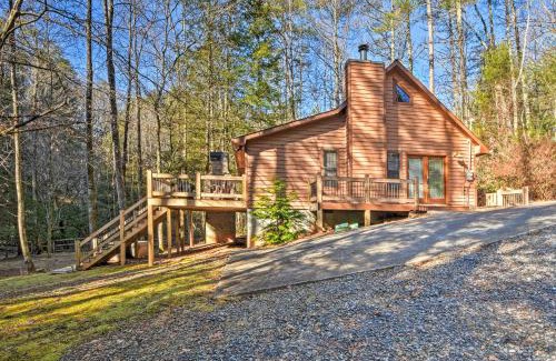 Blue Ridge House | Blue Ridge Mtns Creekside Cabin with Hot Tub and Pier!