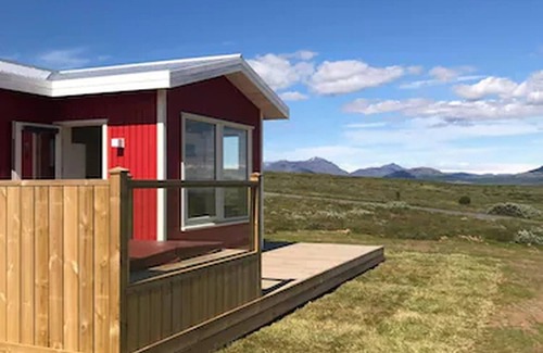 Reykholt Cabin | Blue View Cabin 1B with Hot Tub