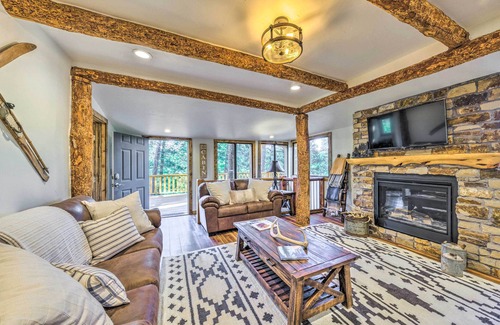 Ruidoso Cabin | ‘Bluebird Pines’ Cabin with Gas Fire Pit & View!