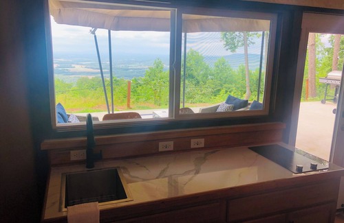 Morrison RV Rental | Bluff side retreat: luxury tent w/spa tub & breathtaking view near savage gulf