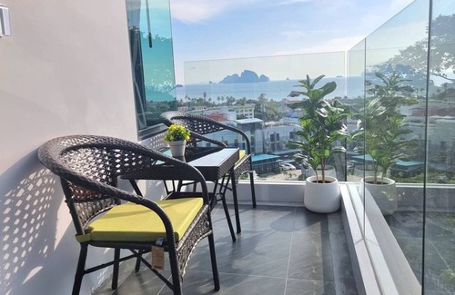 Ao Nang Apartment | BO403 - Seaview 1 Bedroom 2 Beds and big Balcony 300m Walk To Ao Nang Beach