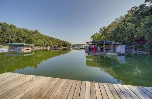 Eucha House | Boat Dock and Fire Pit Lakefront Paradise in Eucha!