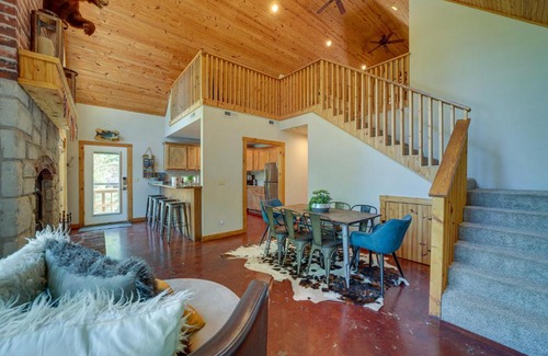 Eucha House | Boat Dock and Fire Pit Lakefront Paradise in Eucha!