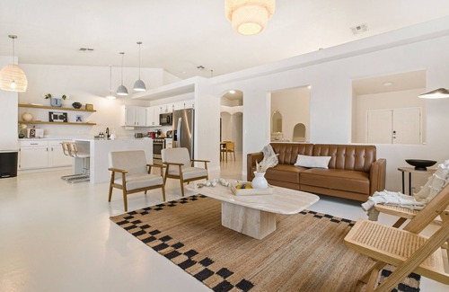 Black Mountain House | Bohemian Modern Dream Home with Strip Views, Pool & Spa, Pool Table & Games