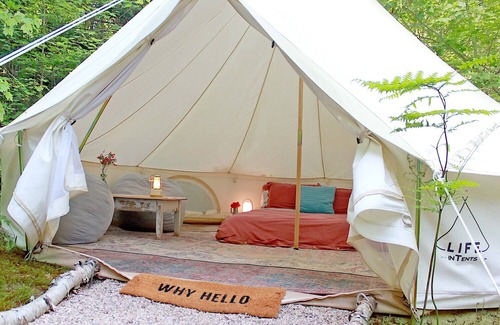 Unorganized Centre Parry Sound RV Rental | Boho Bell Tent: BLISS IN THE FOREST