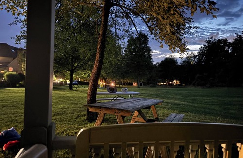 Zionhill House | Book your room and enjoy the backyard amenities including pool, gazebo and ponds