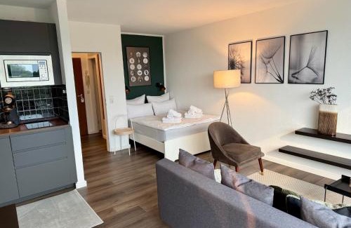 Moers Apartment | BOSTEL 89 - Moderne Stadtwohnung in Moers mit Klimaanlage
