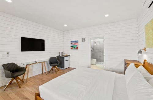 North Downtown Hotel | Boutique Room steps from Downtown Mall Rose Jean Room 1