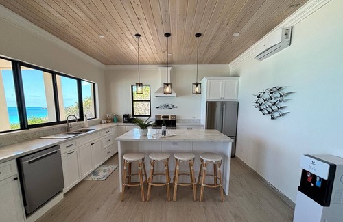 Farmer's Hill Villa | BRAND NEW! Breathtaking Beachfront Palm Grove Villa: Beach, Pool, Spa, Palms!