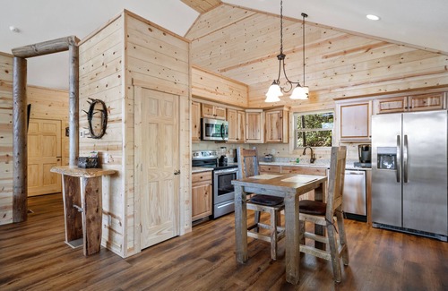 Sautee Nacoochee Cabin | Brand-new cabin with stunning mountain view, deck, hot tub, & fireplace