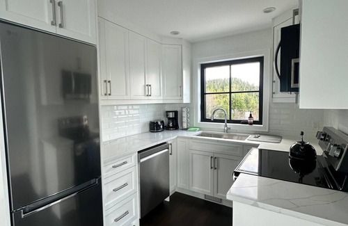 Telegraph Cove Apartment | Brand new coach house studio suite w/stunning ocean view! Short walk to marina.
