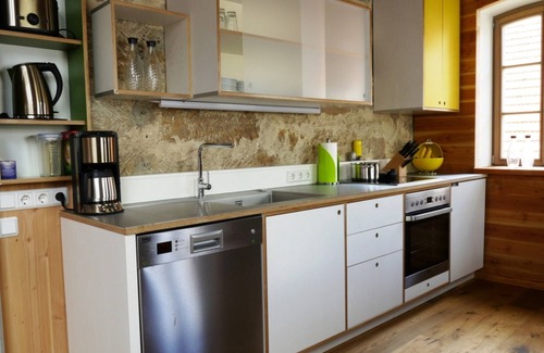 Koslau Apartment | Brauhaus 3 "Hopfen", the cozy penthouse. Sauna, infrared sauna, natural pool
