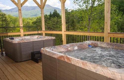 Pittman Center Villa | Breathtaking 14BR Cabin: Elevator Views Games Hot Tubs Galore