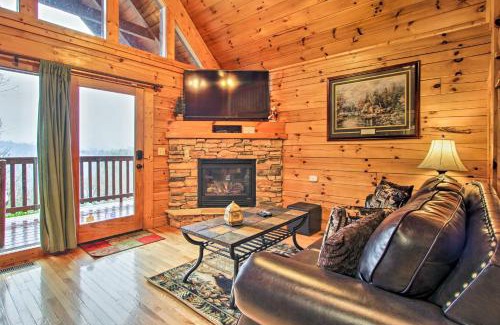 Black Bear Falls House | Breathtaking View Cabin with Game Room and Hot Tub!