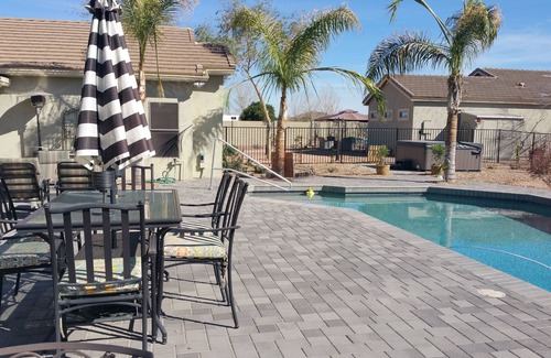 San Tan Valley Villa | BRGuest in our Guest House! Pool, Hot Tub, Secure Parking, Private Patios