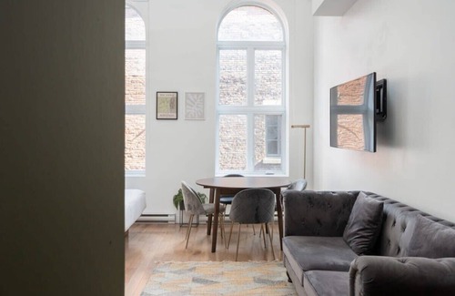 Old Montreal Apartment | Brick wall Family Loft