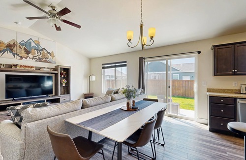 Bozeman House | Bridger View Retreat | House in Belgrade with enclosed backyard, patio, & grill