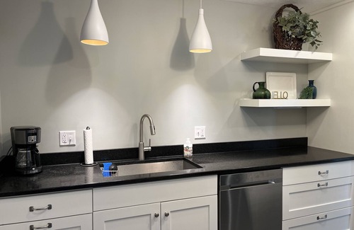 Lake City House | Bright and airy home-with a beautiful view of Lake Pepin & well stocked kitchen