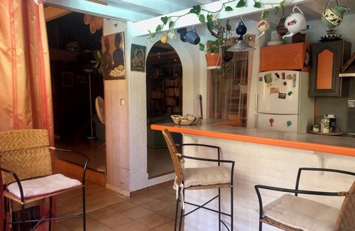 Garrigues Villa | Bright artist's villa, private saltwater pool, large trees, enclosed grounds