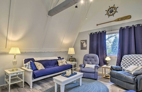 Algonac Apartment | Bright & Cozy A-Frame Studio: Steps to River!