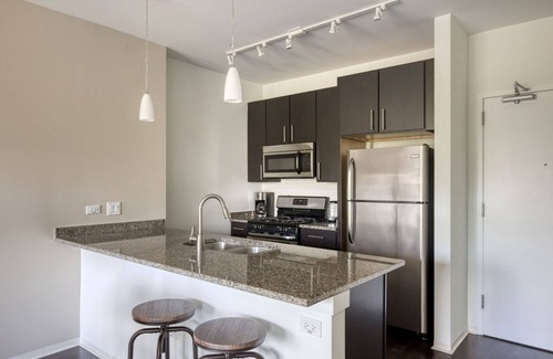 Evanston Apartment | Bright Evanston 1BR w/Pool & Gym, walk to Northwestern, by Blueground