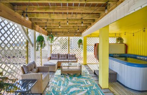 Sea Scape House | Bright Kitty Hawk Home with Hot Tub, Walk to Beach!
