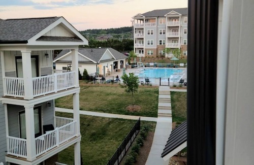Greenville - Spartanburg Apartment | Brightly Lit, Vaulted with Poolside and Mountain View. Minutes from Downtown