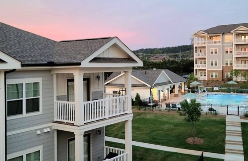 Greenville - Spartanburg Apartment | Brightly Lit, Vaulted with Poolside and Mountain View. Minutes from Downtown