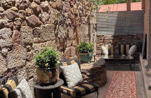 Bisbee House | Brownstone Patio Suite-Historic Building in the Heart of Historic Downtown Bisbee