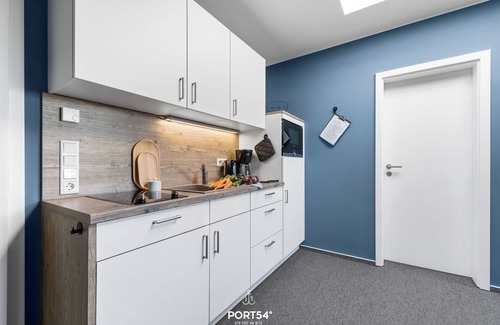 Dagebuell Apartment | Bude 8 directly on the dike in Dagebüll for 2 persons with water view