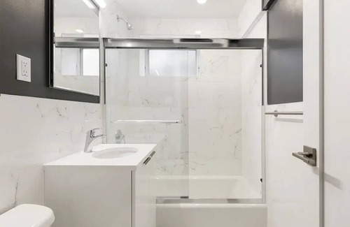 Queens House | Building with fitness room and AC in cool Far Rockaway