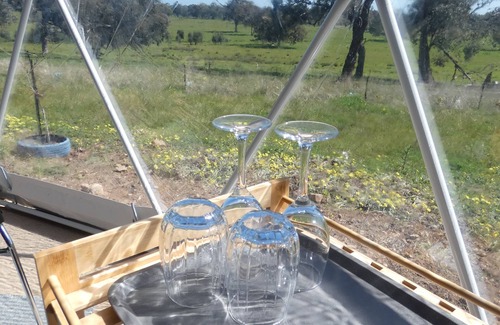Balmattum Cabin | Bullroarer - Self Catering Dome accommodation with private deck, BBQ and lawn