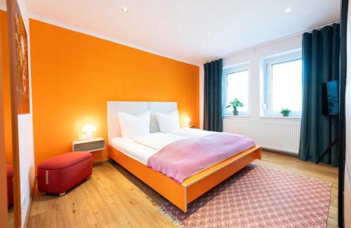 Rothenburg ob der Tauber Apartment | Bunter Hund Apartments - Hund, Parkplatz, Wintergarten