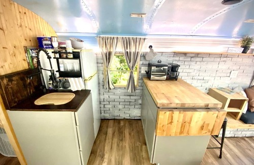 Pulaski House | Bus#7 Luxury Tile Shower Skoolie near VT and RU
