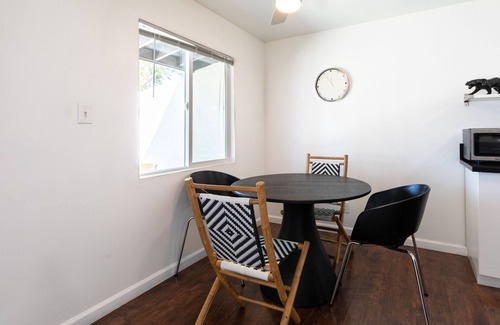 Desert Hot Springs Apartment | C3- Modern Black & White Interior w/a Warm Boho Edge