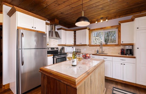 Petite-Riviere-Saint-Francois Ski Chalet | 61B Chalet: Garden Level, River Views & Spa