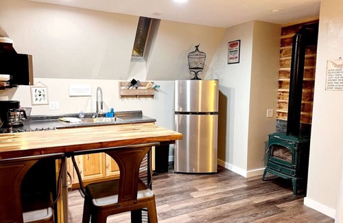 Glenwood Springs Cabin | Cabin 12 Remodeled Rustic Luxury Kitchen Fireplace