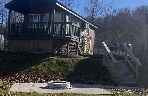 Dickerson Run Cabin | Cabin 5 - Beautiful spacious cabin w/loft and lots of windows! Breathtaking view with facing the river.