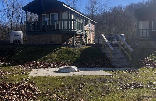 Dickerson Run Cabin | Cabin 8 - Beautiful cabin with a queen, full and twin bed. Great for days outdoors and nights in.